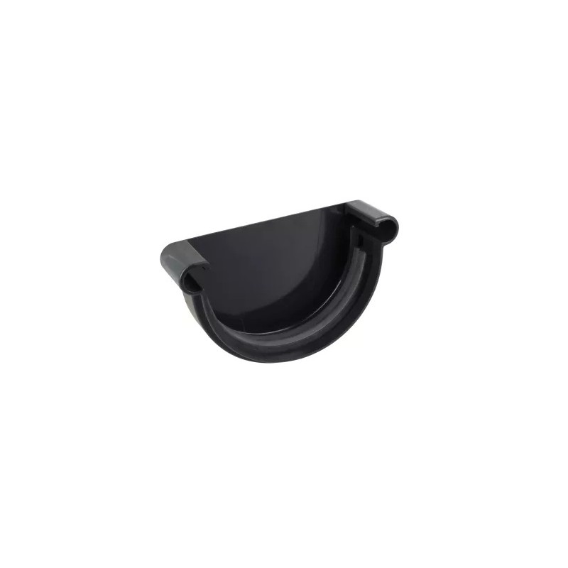 NICOLL Techtan LG25 PVC-Ti eindstuk goot rubber inlage antraciet