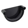 NICOLL Techtan LG25 PVC-Ti eindstuk goot rubber inlage antraciet