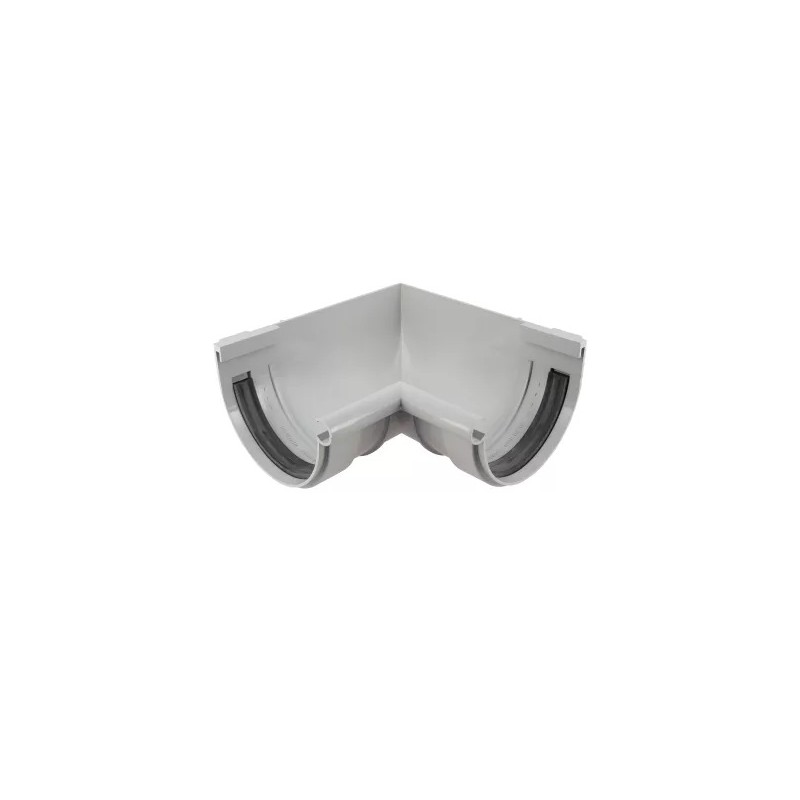 NICOLL Techtan LG25 PVC-Ti binnenhoekstuk 90g rubber inlage lichtgrijs