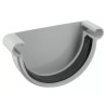 NICOLL Techtan LG25 PVC-Ti eindstuk goot rubber inlage lichtgrijs