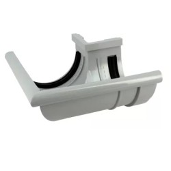 NICOLL Techtan LG25 PVC-Ti buitenhoekstuk 90g rubber inlage lichtgrijs