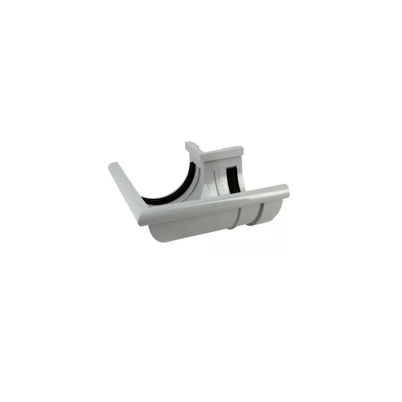 NICOLL Techtan LG25 PVC-Ti buitenhoekstuk 90g rubber inlage lichtgrijs
