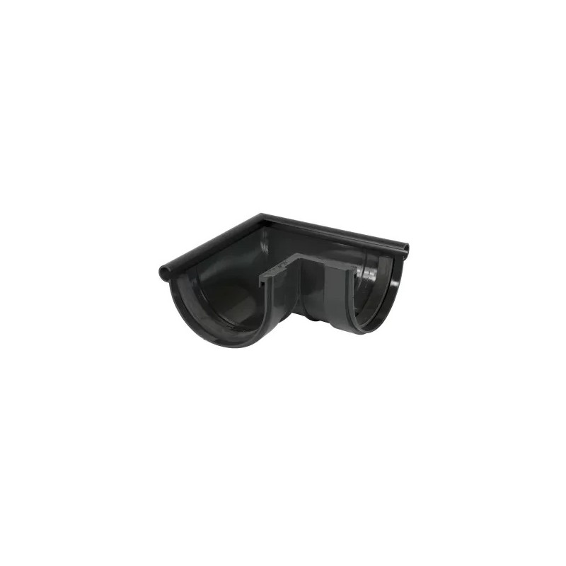 NICOLL Techtan LG25 PVC-Ti buitenhoekstuk 90g rubber inlage antraciet