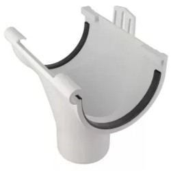 NICOLL Techtan LG25 PVC-Ti centraaluitloop d80 met rubber inlage wit