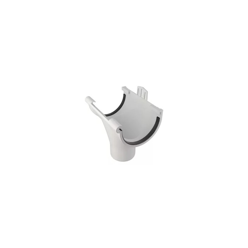 NICOLL Techtan LG25 PVC-Ti centraaluitloop d80 met rubber inlage wit