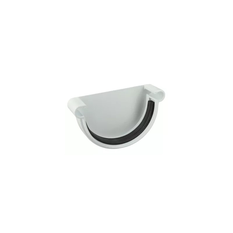 NICOLL Techtan LG25 PVC-Ti eindstuk goot rubber inlage wit