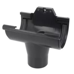NICOLL Techtan LG25 PVC-Ti centraaluitloop d80 rubber inlage antraciet