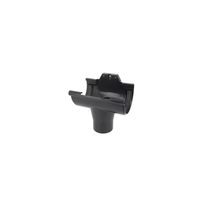 NICOLL Techtan LG25 PVC-Ti centraaluitloop d80 rubber inlage antraciet