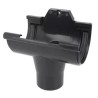 NICOLL Techtan LG25 PVC-Ti centraaluitloop d80 rubber inlage antraciet