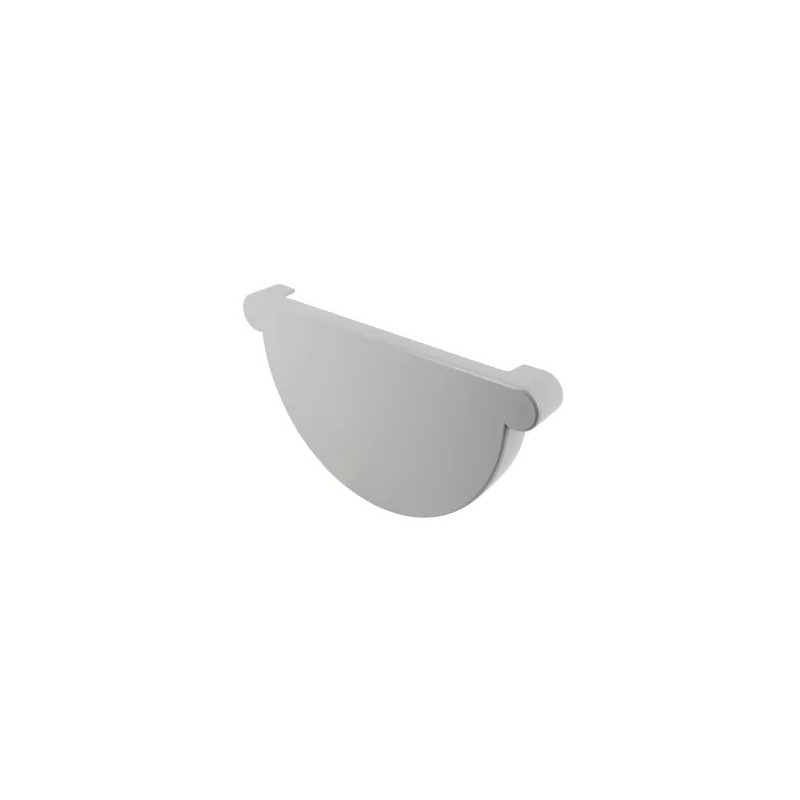 NICOLL Techtan LG33 PVC-Ti eindstuk goot lichtgrijs
