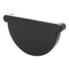 NICOLL Techtan LG33 PVC-Ti eindstuk goot antraciet