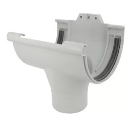 NICOLL Techtan LG33 PVC-Ti centraaluitloop d100 rubber inl. lichtgrijs