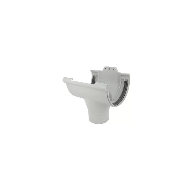 NICOLL Techtan LG33 PVC-Ti centraaluitloop d100 rubber inl. lichtgrijs