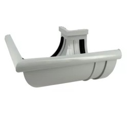 NICOLL Techtan LG33 PVC-Ti buitenhoekstuk 90g rubber inlage lichtgrijs