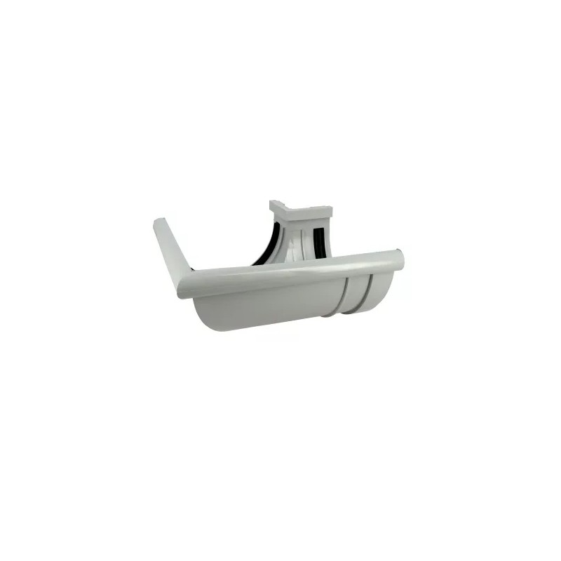NICOLL Techtan LG33 PVC-Ti buitenhoekstuk 90g rubber inlage lichtgrijs