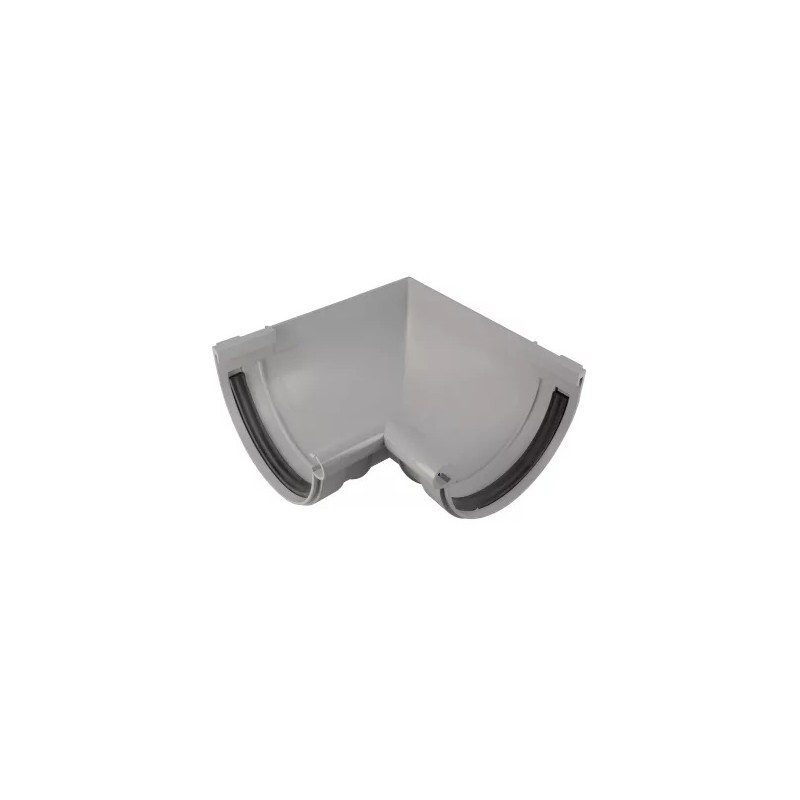 NICOLL Techtan LG33 PVC-Ti binnenhoekstuk 90g rubber inlage lichtgrijs