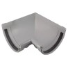 NICOLL Techtan LG33 PVC-Ti binnenhoekstuk 90g rubber inlage lichtgrijs