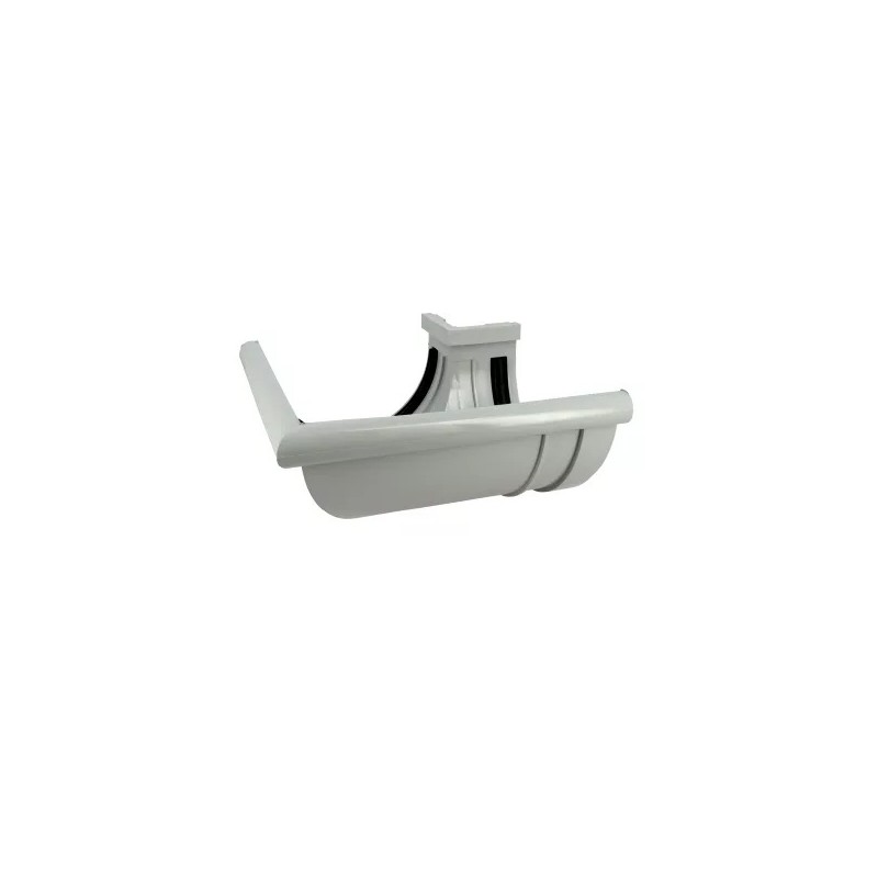 NICOLL Techtan LG33 PVC-Ti buitenhoekstuk 90g rubber inlage grijs