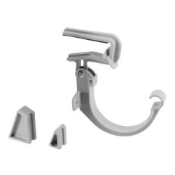 NICOLL LG16 PVC-Ti gootbeugel met verstelbare dakhaak lichtgrijs