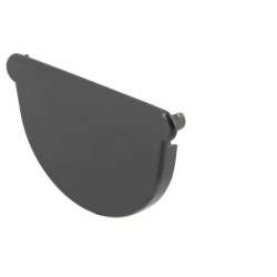 NICOLL Techtan LG16 PVC-Ti eindstuk goot en centraaluitloop antraciet