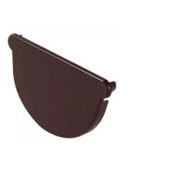 NICOLL Techtan LG16 PVC-Ti eindstuk goot en centraaluitloop bruin
