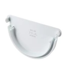 NICOLL Techtan LG16 PVC-Ti eindstuk goot en centraaluitloop wit