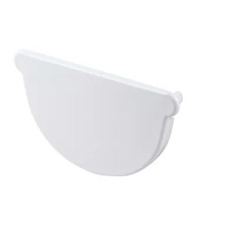 NICOLL Techtan LG16 PVC-Ti eindstuk goot en centraaluitloop wit