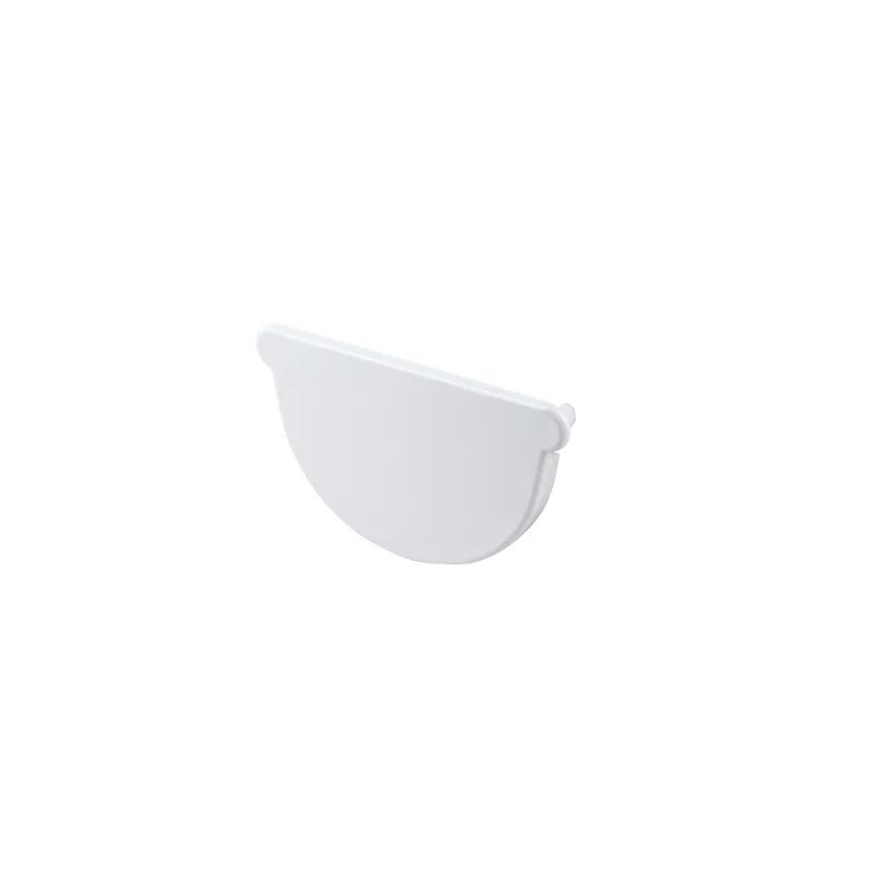 NICOLL Techtan LG16 PVC-Ti eindstuk goot en centraaluitloop wit