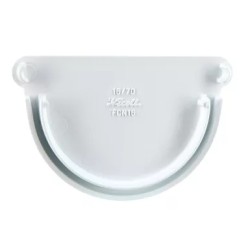 NICOLL Techtan LG16 PVC-Ti eindstuk goot en centraaluitloop wit