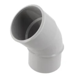 Nicoll PVC-Ti bocht 45 graden mof-spie lichtgrijs Ø50