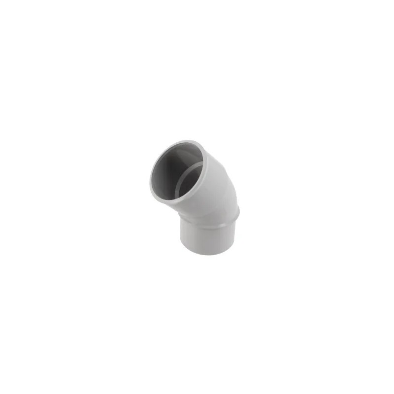 Nicoll PVC-Ti bocht 45 graden mof-spie lichtgrijs Ø50
