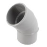 Nicoll PVC-Ti bocht 45 graden mof-spie lichtgrijs Ø50