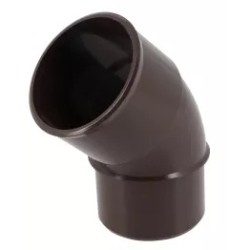 Nicoll PVC-Ti bocht 45 graden mof-spie bruin Ø50