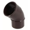 Nicoll PVC-Ti bocht 45 graden mof-spie bruin Ø50