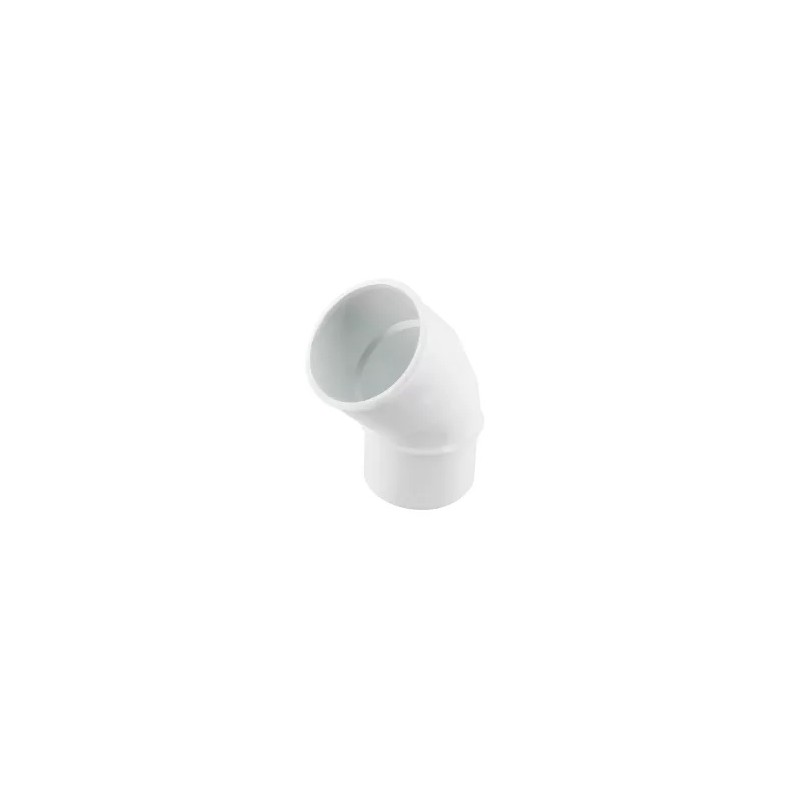 Nicoll PVC-Ti bocht 45 graden mof-spie wit Ø50