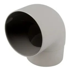 Nicoll PVC-Ti bocht 87,5 graden mof-vse lichtgrijs Ø100