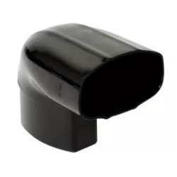 NICOLL Techtan Ovation LG28 PVC-Ti bocht ver/hor 90° 90x56 m/vse zwart