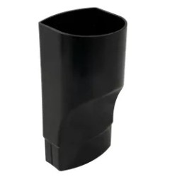 NICOLL Techtan Ovation LG28 PVC-Ti overgangsstuk exc. D80-90 zwart