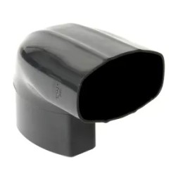 NICOLL Techtan Ovation LG28 PVC-Ti bocht ver/hor 90° 90x56 m/vse antra
