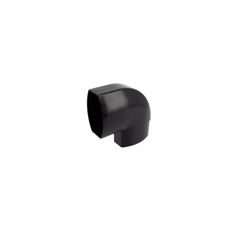 NICOLL Techtan Ovation LG28 PVC-Ti bocht vert. 90° 90x56 m/vse zwart
