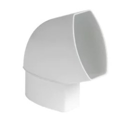 NICOLL Techtan Ovation LG28 PVC-Ti bocht vert 67,5° 90x56 m/vse wit