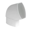 NICOLL Techtan Ovation LG28 PVC-Ti bocht vert 67,5° 90x56 m/vse wit
