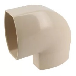 NICOLL Techtan Ovation LG28 PVC-Ti bocht vert. 90° 90x56 m/vse beige