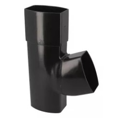 NICOLL Techtan Ovation LG38 PVC-Ti T-stuk 67,5° 105x76 m/vse zwart
