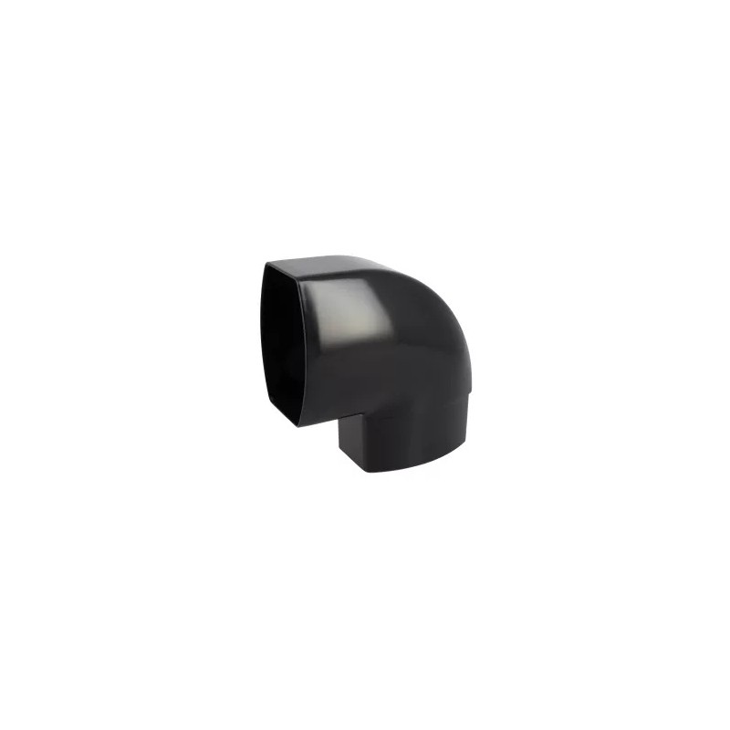 NICOLL Techtan Ovation LG38 PVC-Ti bocht vert. 90° 105x76 m/vse zwart