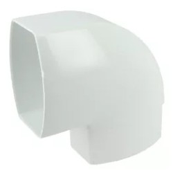 NICOLL Techtan Ovation LG38 PVC-Ti bocht vert. 90° 105x76 m/vse wit