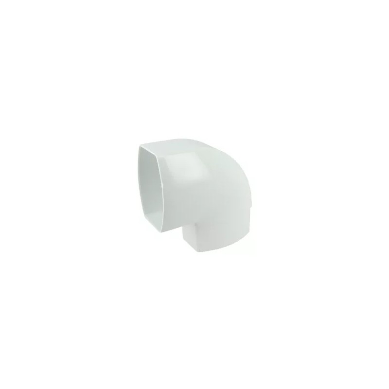 NICOLL Techtan Ovation LG38 PVC-Ti bocht vert. 90° 105x76 m/vse wit