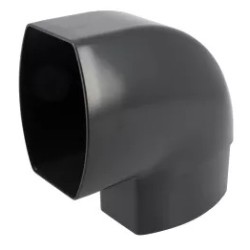NICOLL Techtan Ovation LG38 PVC-Ti bocht vert 90° 105x76 m/vse antrac.