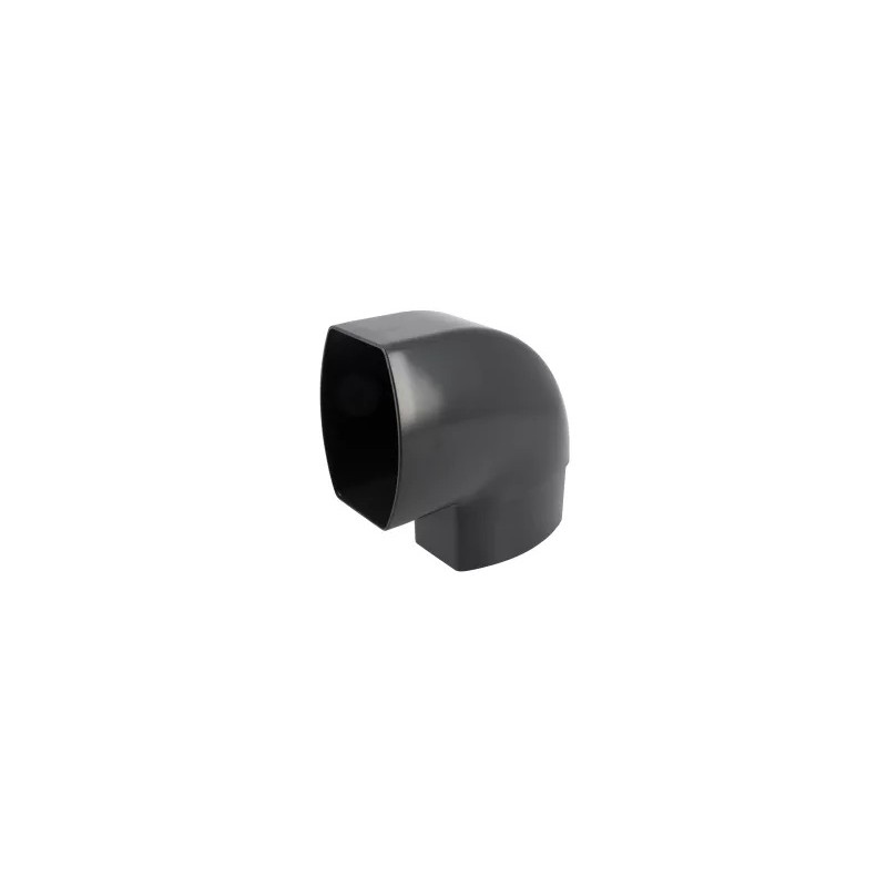 NICOLL Techtan Ovation LG38 PVC-Ti bocht vert 90° 105x76 m/vse antrac.