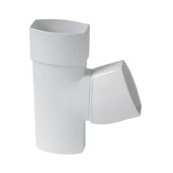 NICOLL Techtan Ovation LG38 PVC-Ti T-stuk 67,5° 90x56 m/vse wit